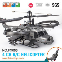 ¡Nuevo! Shantou helicóptero FX066B 2.4G 4CH ABS material solo propulsor militares abejones para el certificado de CE/FCC/ASTM venta